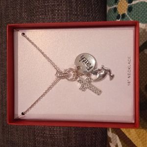 Faith charm necklace